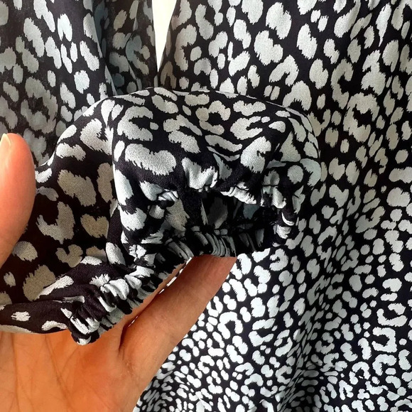 Mi Ami Blue Animal Print Fit & Flare Dress Size XS - Picture 5 of 13